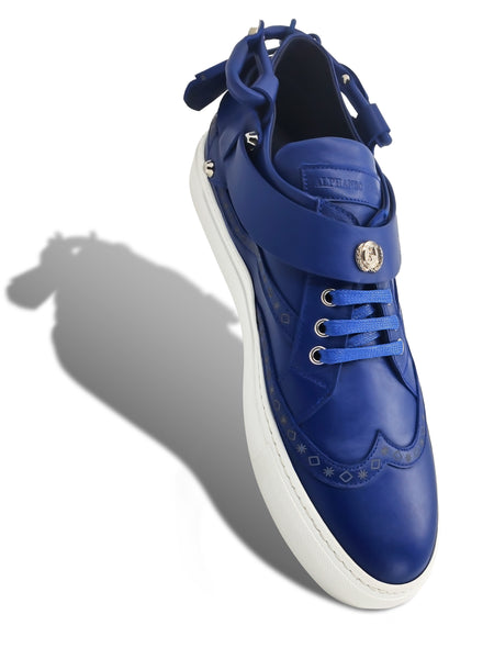 CALI LOW TOP SNEAKER- MEN BLUE - alphansoengland - product color