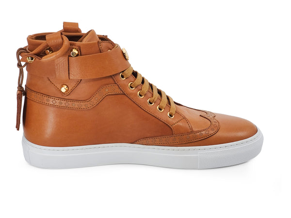 CALI HIGH TOP SNEAKER- MEN WHISKEY - alphansoengland - product color