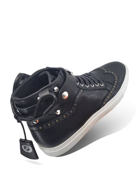 CALI HIGH TOP SNEAKER- MEN CAVIAR - alphansoengland - product color
