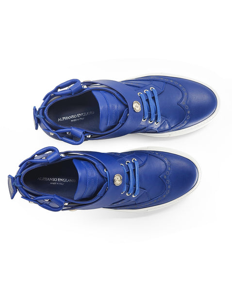 CALI LOW TOP SNEAKER- MEN BLUE - alphansoengland - product color