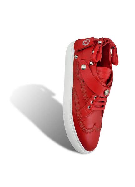 CALI LOW TOP SNEAKER- WOMEN RED CHANDELIER - alphansoengland - product color