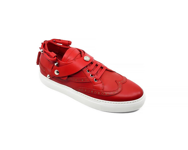 CALI LOW TOP SNEAKER- WOMEN RED CHANDELIER - alphansoengland - product color