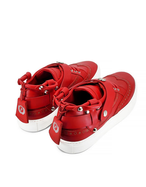 CALI LOW TOP SNEAKER- MEN RED CHANDELIER - alphansoengland - product color