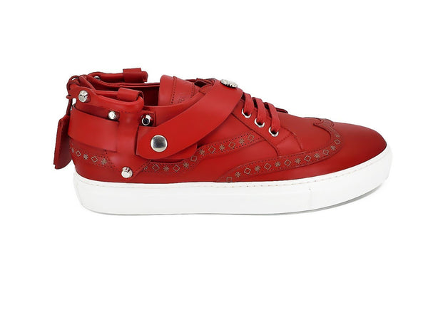 CALI LOW TOP SNEAKER- MEN RED CHANDELIER - alphansoengland - product color
