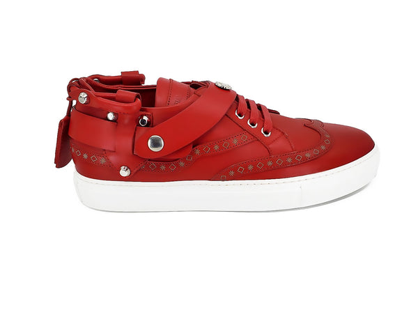 CALI LOW TOP SNEAKER- WOMEN RED CHANDELIER - alphansoengland - product color