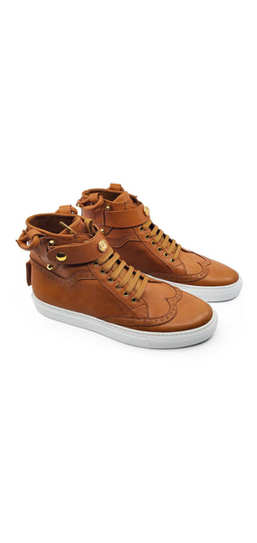 CALI HIGH TOP SNEAKER- MEN WHISKEY - alphansoengland - product color