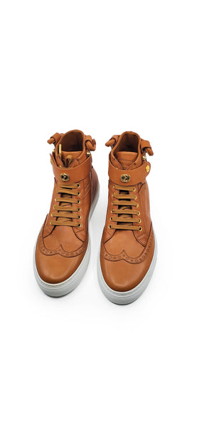 CALI HIGH TOP SNEAKER- WOMEN WHISKEY - alphansoengland - product color