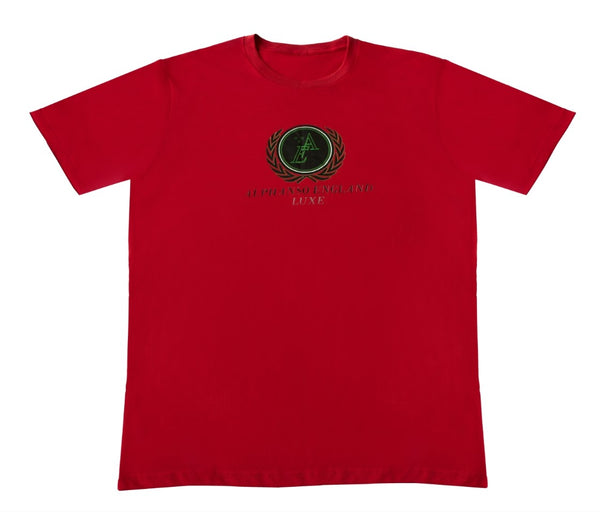 Luxe Essential Cotton T-shirt with AE Logo - alphansoengland - product color