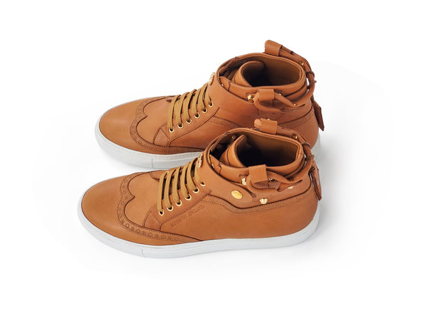 CALI HIGH TOP SNEAKER- MEN WHISKEY - alphansoengland - product color