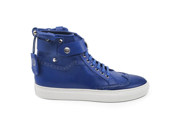 CALI HIGH TOP SNEAKER- WOMEN BLUE - alphansoengland - product color