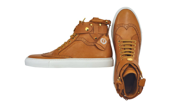 CALI HIGH TOP SNEAKER- MEN WHISKEY - alphansoengland - product color