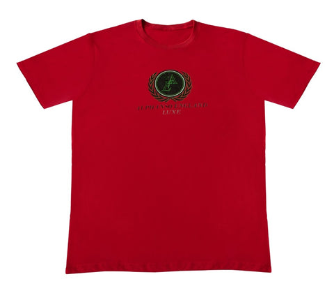 Luxe Essential Cotton T-shirt with AE Logo - alphansoengland - product color