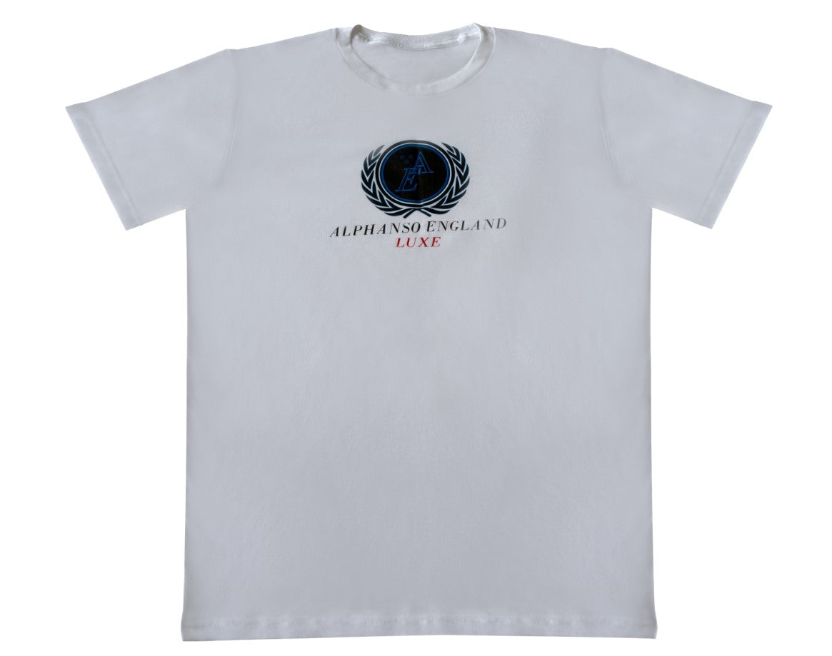Luxe Essential Cotton T-shirt with AE Logo - alphansoengland - product color